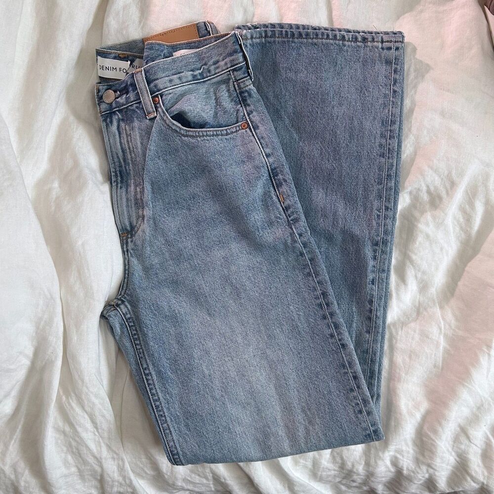 Aritzia Denim Forum 90s Iggy Low Rise Baggy Jeans Sz 26 Medium Indigo